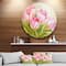 Designart - Bunch of Tulips Oil Painting' Floral Circle Metal Wall Art